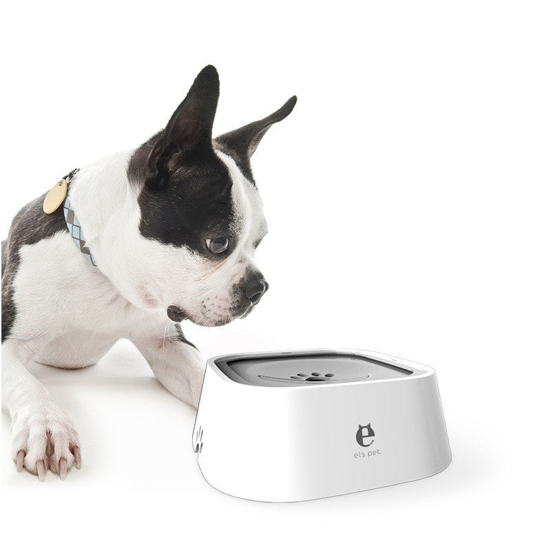1.5L Cat Dog Water Bowl Carried Floating Bowl Anti-Overflow Slow Water Feeder Dispenser