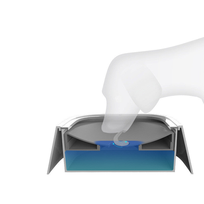 1.5L Cat Dog Water Bowl Carried Floating Bowl Anti-Overflow Slow Water Feeder Dispenser