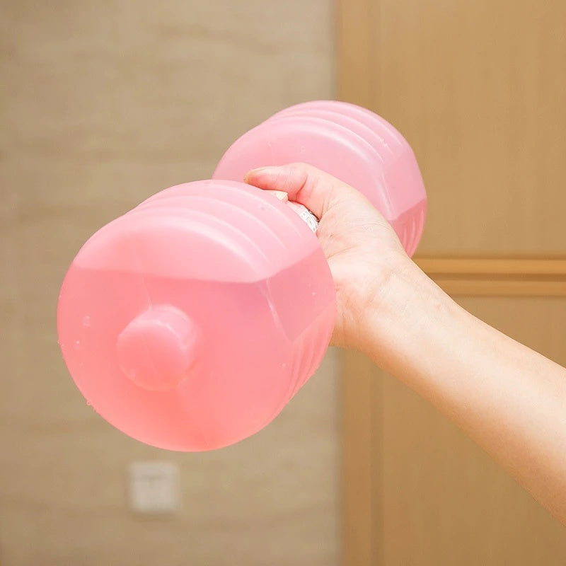 Body Building Water Dumbbell Weight Dumbbells Slimming Fitness Gym Equipment Yoga for Training Sport Plastic Bottle Exercise - water dumbbells