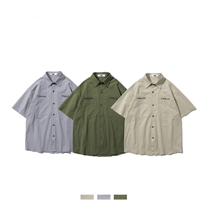 Shirt Men And Women Summer Hong Kong Style