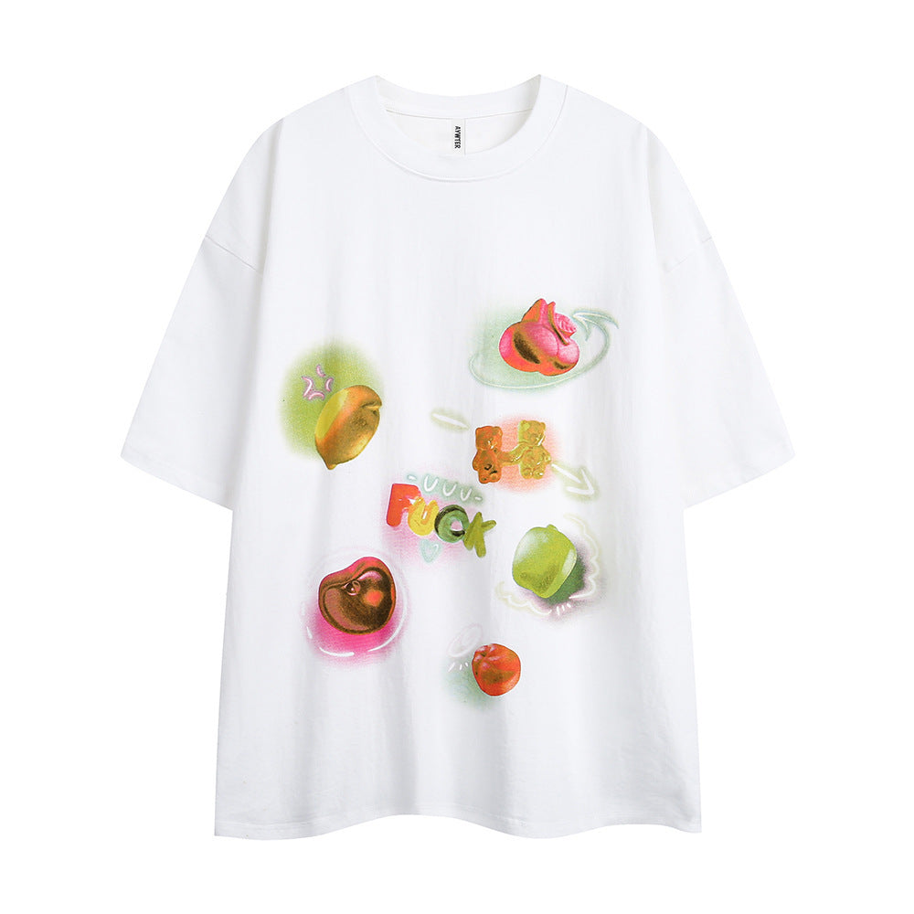 Summer Colorful Fruit T-shirt For Men And Women