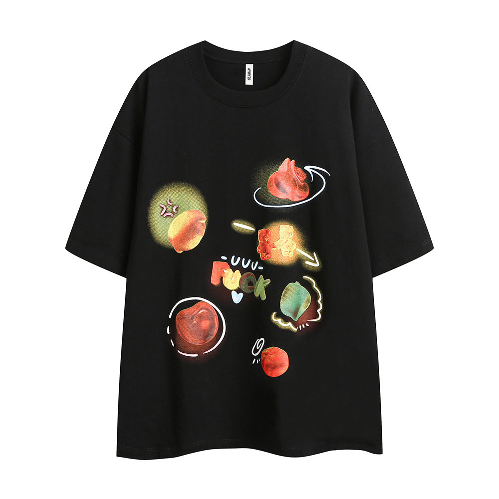 Summer Colorful Fruit T-shirt For Men And Women