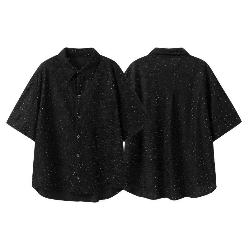 Mantianxing simple breathable loose casual short sleeved shirt for men