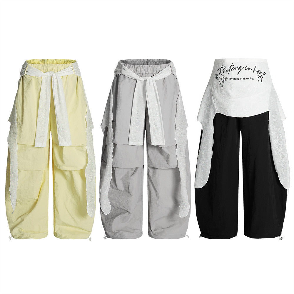 Two-Piece Layered Oversized Casual Pants for Men