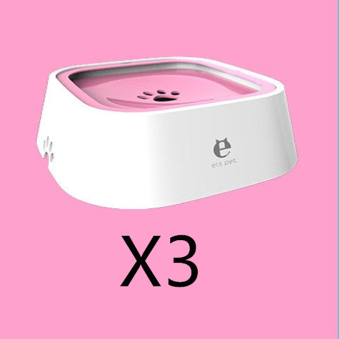 1.5L Cat Dog Water Bowl Carried Floating Bowl Anti-Overflow Slow Water Feeder Dispenser