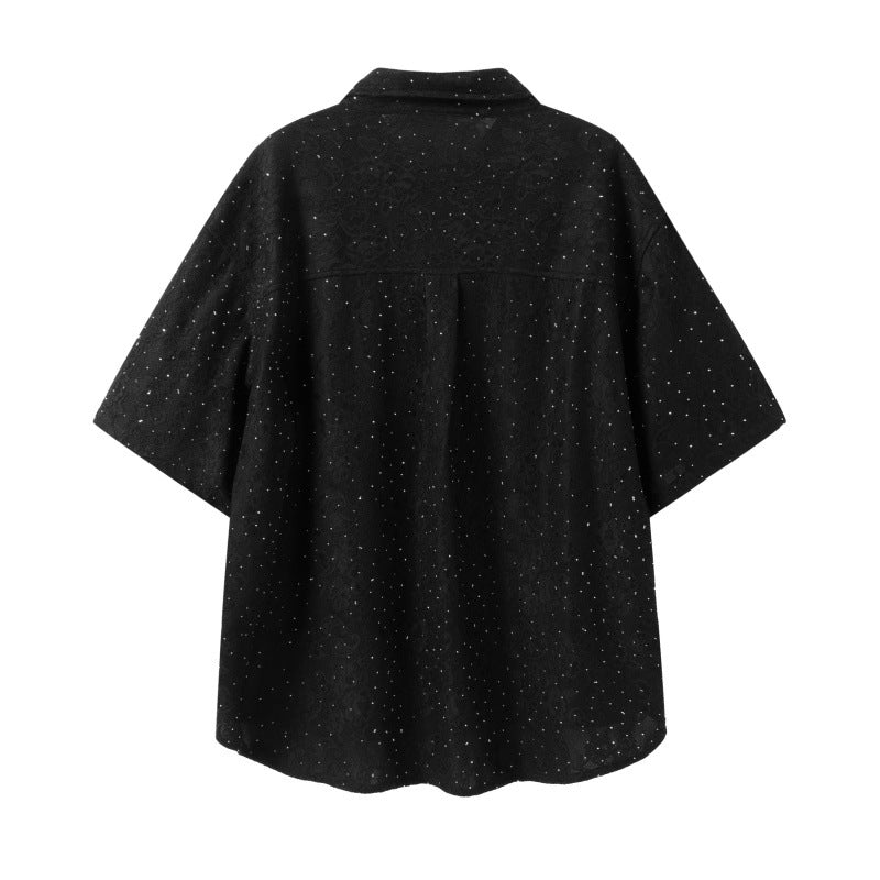 Mantianxing simple breathable loose casual short sleeved shirt for men