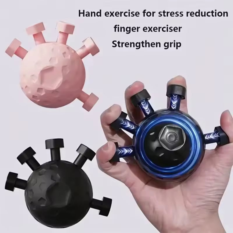 Finger strength device hand exercise decompression
