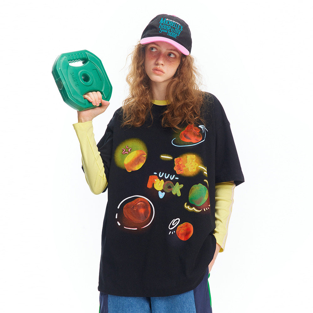 Summer Colorful Fruit T-shirt For Men And Women