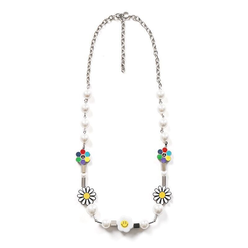 KPOP Korean Got7 Mark Daisy Anti-War Smiley Sun Flower Pearl Design Necklace Bracelet Fans Collection Men Women Jewelry a2
