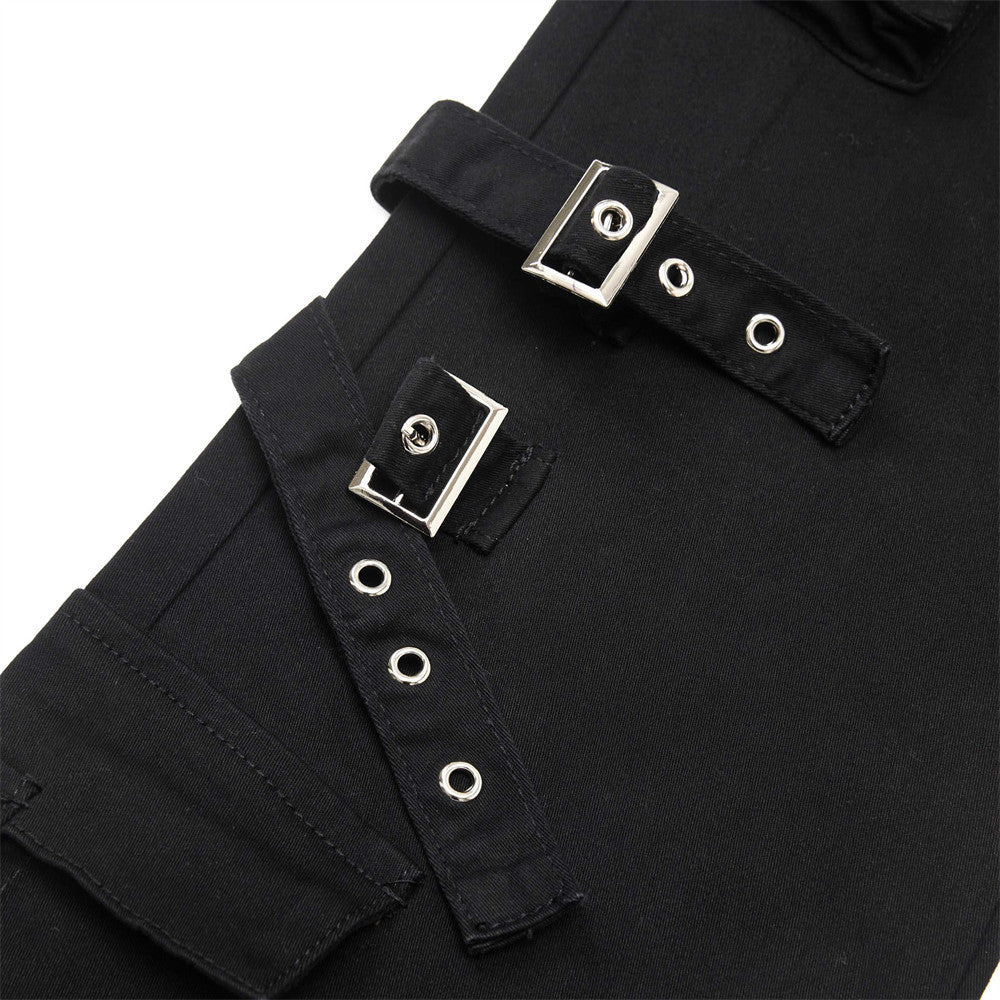 Vibe American Style Flared Work Pants with Unique Belt