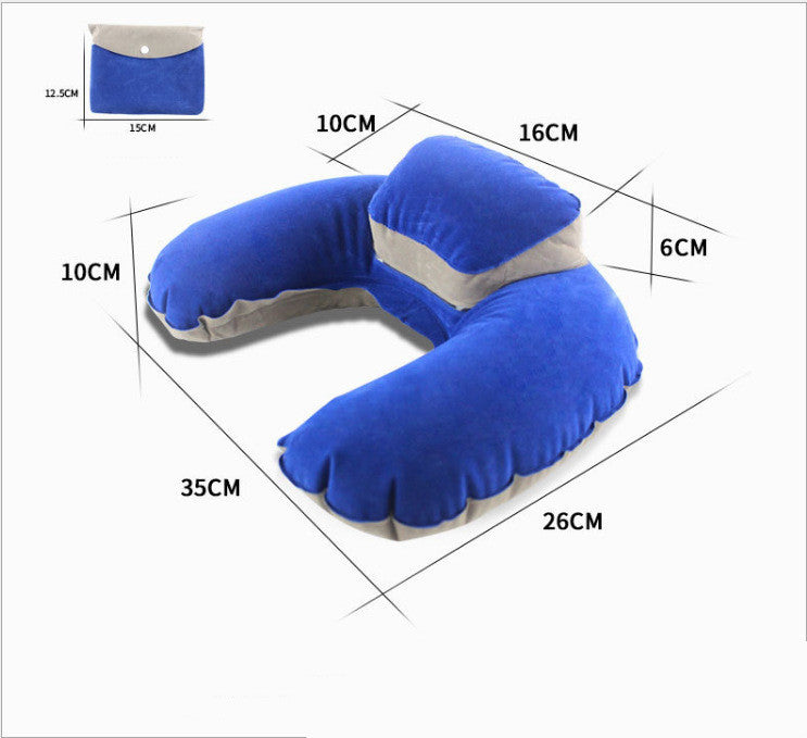 Inflatable Two-in-one Pillow Travel Three Pieces U-shape