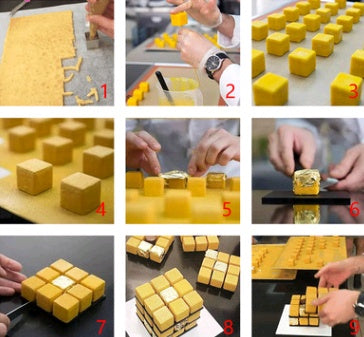 Rotating Nine Palaces Mousse Circle Cube New Rubik's Cube Mold Set French Dessert DIY Baking Utensils
