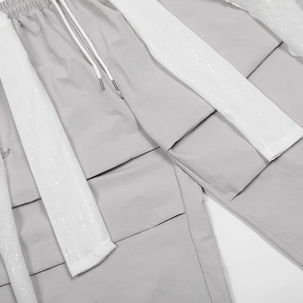 Two-Piece Layered Oversized Casual Pants for Men