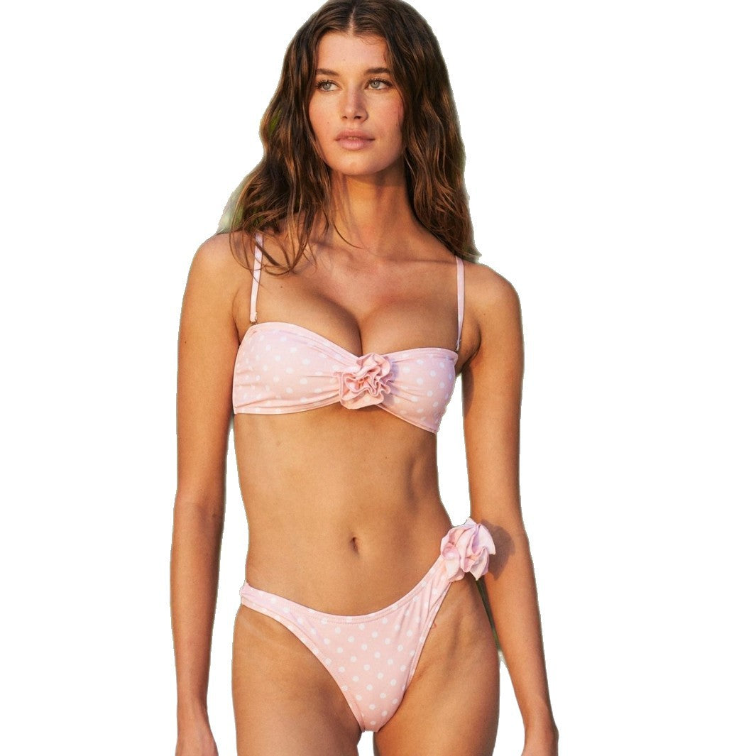 European and American Style Dot Print Sexy Bikini
