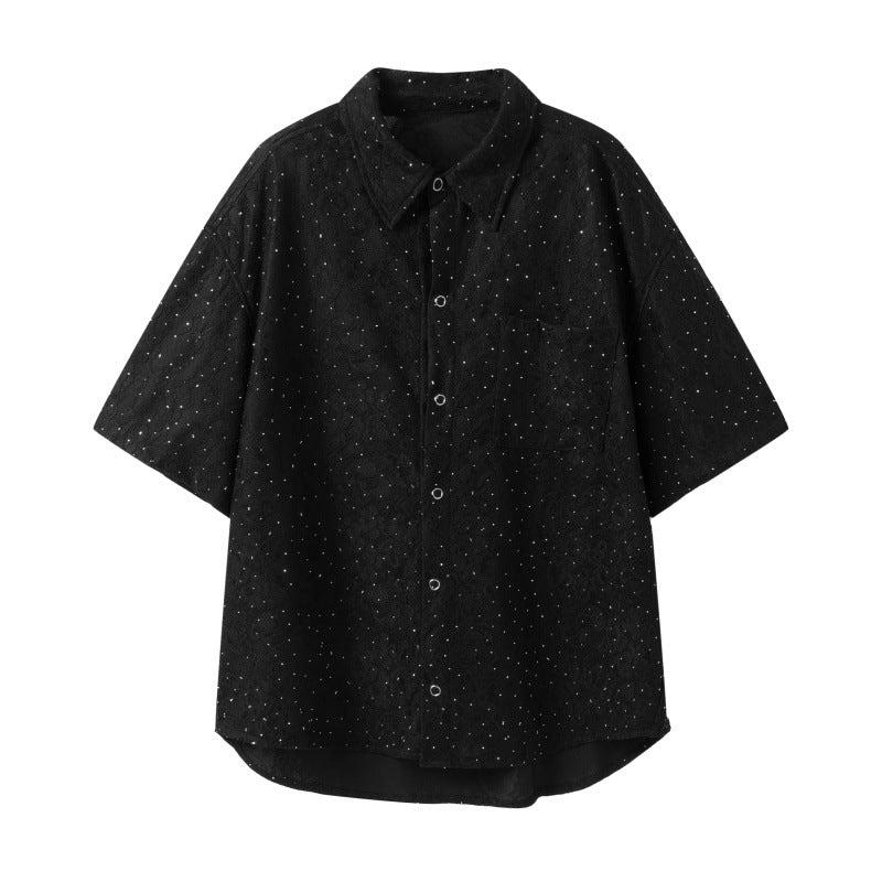 Mantianxing simple breathable loose casual short sleeved shirt for men