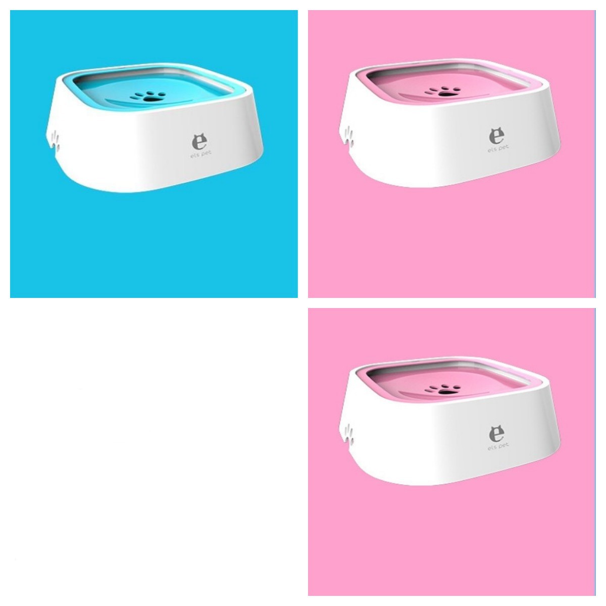 1.5L Cat Dog Water Bowl Carried Floating Bowl Anti-Overflow Slow Water Feeder Dispenser