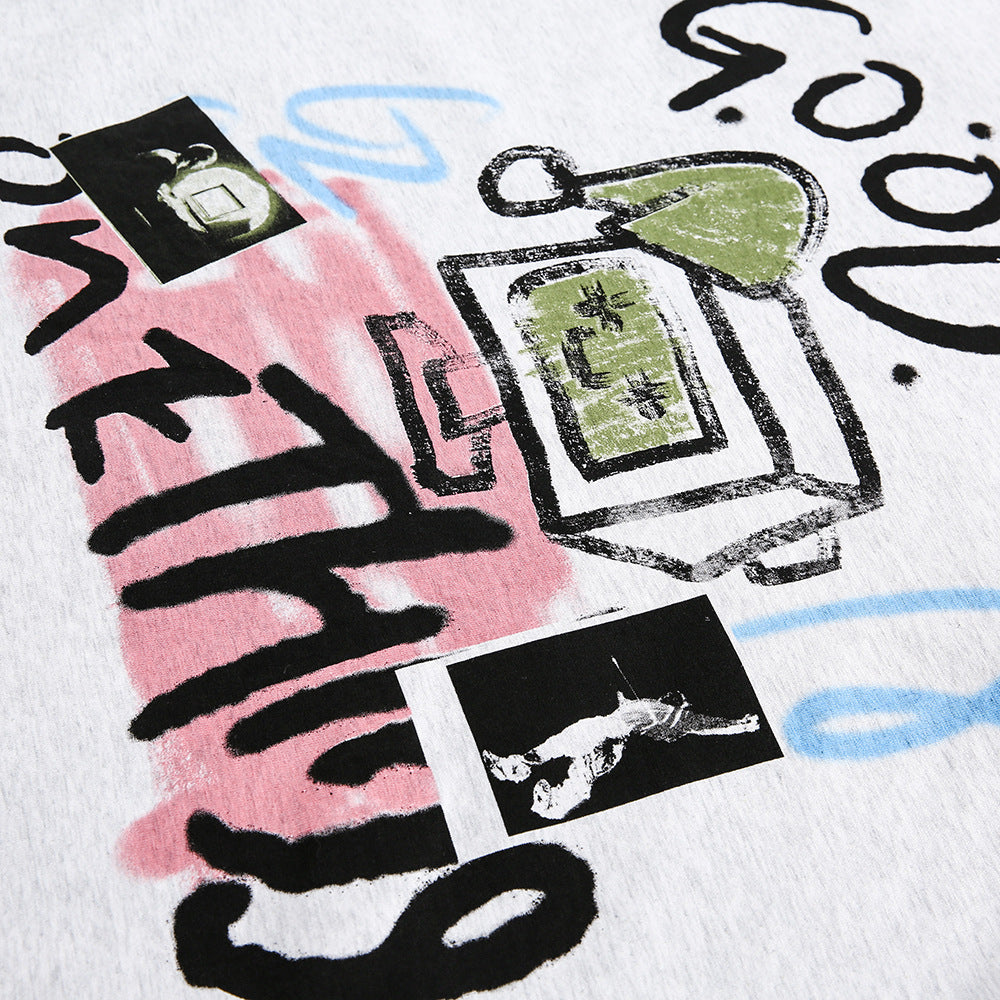 Graffiti Loose Top Summer Men And Women