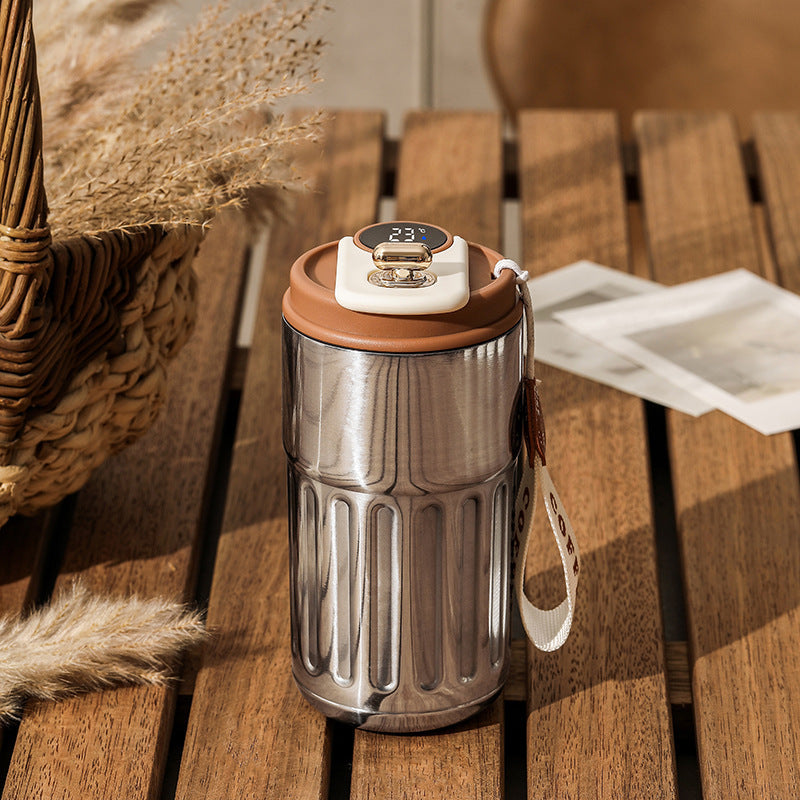 Smart Digital Thermal Bottle Portable Coffee Mug Stainless Steel Water Bottle