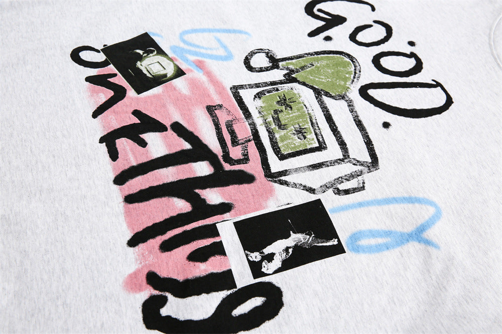 Graffiti Loose Top Summer Men And Women