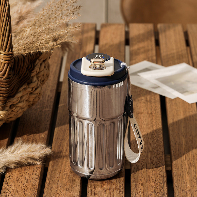 Smart Digital Thermal Bottle Portable Coffee Mug Stainless Steel Water Bottle