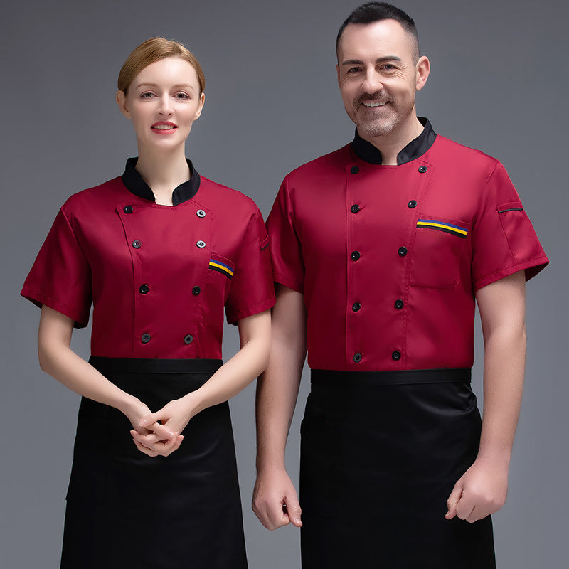 Chef's Overalls Short Sleeves For Men And Women In Summer