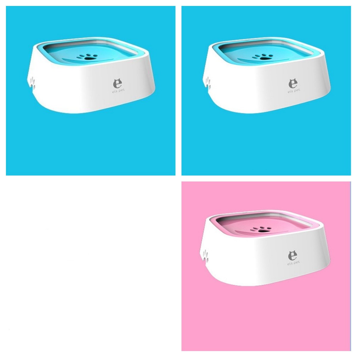 1.5L Cat Dog Water Bowl Carried Floating Bowl Anti-Overflow Slow Water Feeder Dispenser